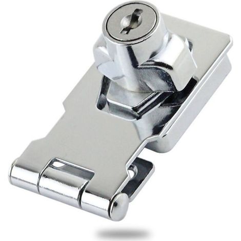 Loquet en alliage de zinc avec cadenas et clé – Serrure de sécurité pour meubles, boîtes aux lettres, armoires et tiroirs (1/3)