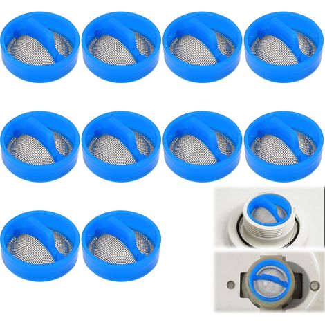 Set di 10 filtri per lavatrice, inclusi filtro per tubo flessibile, filtro per elettrovalvola e filtro a rete kit di sostituzione e riparazione per parti di lavatrice compatibile con accessori per lav