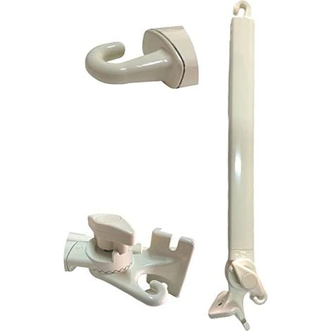 TENDAGGIMANIA Bracci per Tenda da Sole A Caduta 1 COPPIA -in Alluminio - Misura 70 cm - Colore Avorio
