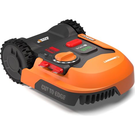 WORX Landroid WR169E - Robot tagliaerba con cavo limitatore per giardini fino a 300 m² - navigazione AIA - controllo app, Wi-Fi, Bluetooth - Cut-to-Edge - larghezza di taglio 16 cm - altezza di taglio