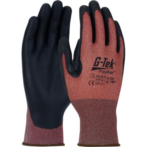 Guanti compatibili con touchscreen G-TEK ESD (confezione da 12 paia) Bordeaux 10