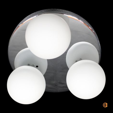 [NEUWERTIG] B-Ware Paulmann Deckenleuchte Gove Rondel Opalglas Chrom 3 Flammig Deckenlampe Lampe