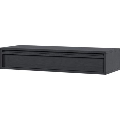 Table Console - 90 cm - avec tiroir - Suspendu - Noir (1/5)