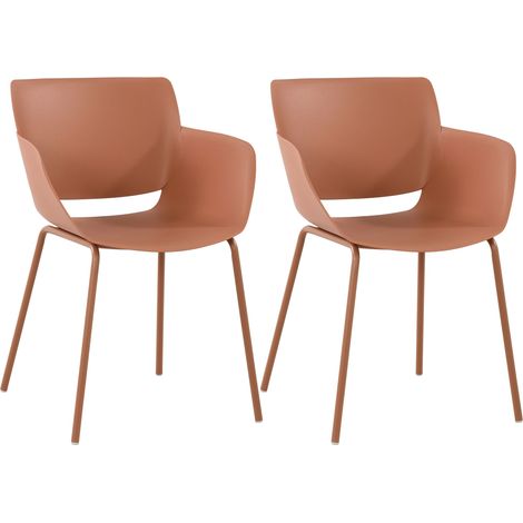 Set da 2 sedie da giardino Alpena terracotta