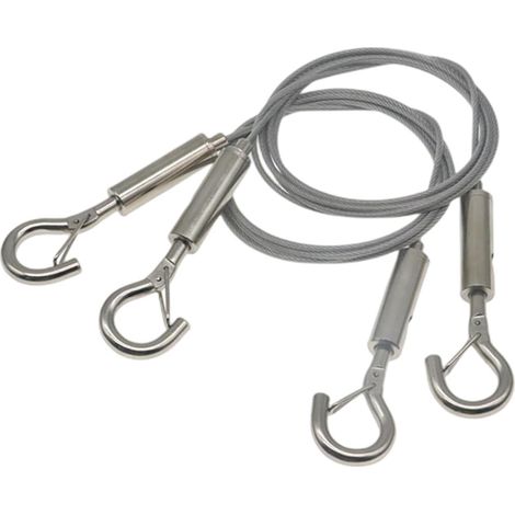 Lot de 2 câbles suspension en acier à longueur ajustable pour cadres (1/5)