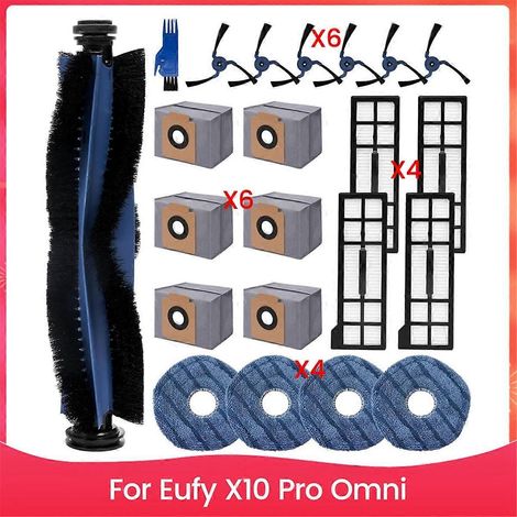 Accessoires pour Eufy X10 Pro Omni : brosse latérale principale et filtre HEPA (1/5)