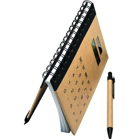Bloc-notes multifonctionnel avec calculatrice solaire - Fournitures de bureau-20.5X16cm (1/2)