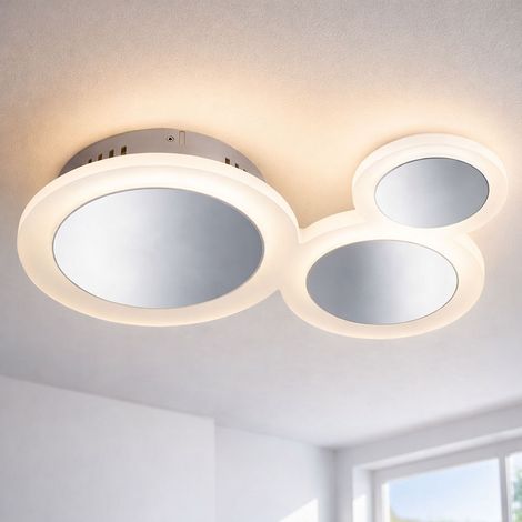 LED Decken Strahler Lampe rund Wohn Ess Zimmer Beleuchtung Chrom Design Leuchte DIMMBAR WOFI 9650.03.01.7001