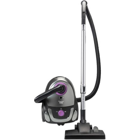 Aspirateur avec Sac, aspirateur de Sol avec 3 Sacs à poussière, Manche télescopique de 94cm et suceur de Sol commutable, Rayon d'action de 7.5m, Filtre HEPA12 et microfiltre Lavable, Violet (1/5)