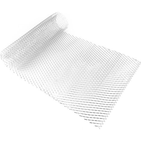 Ej.Life Karosserie-Kühlergrill Modified Grill, Aluminium-Fahrzeug-Kühlergrill-Netzgewebe, 39,4x13 Zoll Universal-Aluminium-Fahrzeug-Kühlergrill-Netzgewebe Modification Silver (1/5)