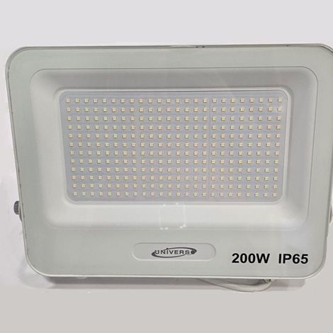 TRADE SHOP - Faro Proiettore Smd Led Floodlight 200 W Slim Ip65 Luce 3000k 4000k 6500k Ek05-200w - Bianco-Bianco Caldo      -