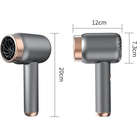 Draadloze föhn - draagbare föhn met 3 snelheden - 1000W accuföhn - oplaadbare USB-föhns - draadloze reisföhns voor vrouwen - mini-föhns - voor op reis, buiten, thuissalon[CC] (1/3)