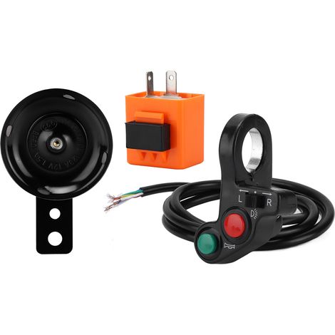 Guidon Moto Interrupteur Klaxon Clignotants 7/8 Pouces Commodo Multifonction Remplacement Suzuki (1/5)