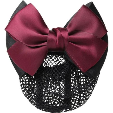 Filet à cheveux à nœud papillon, élégant, barrette, cache-chignon pour serveuse/infirmière, filet à nœud papillon rouge (1/5)