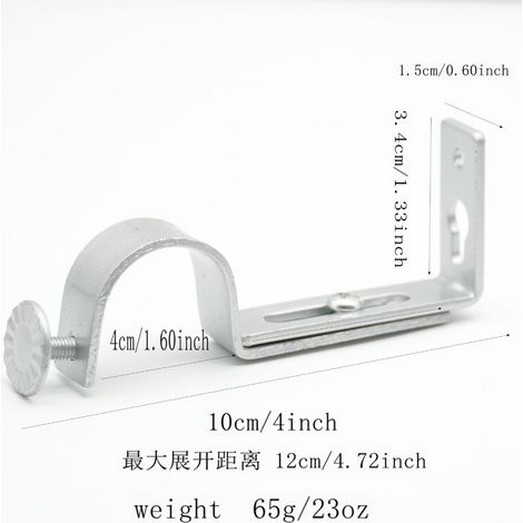 Home Furnishing Side-Mounted Curtain Accessories Rack Curtain Rod Single Size Roman Rod Bracket Telescopic Bracket Size (1/5)
