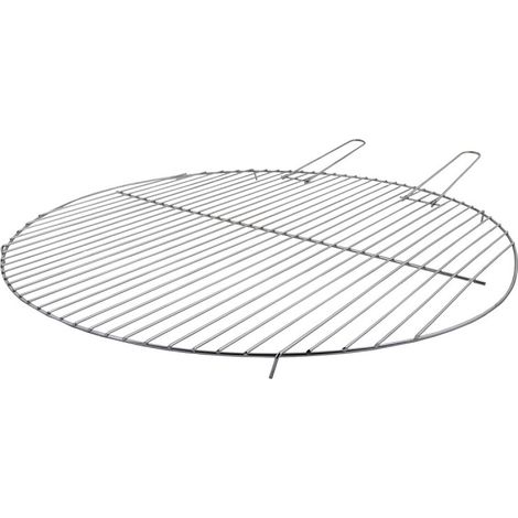 Esschert Design – Grille de barbecue en acier 61,5 x 61,5 cm – Adaptée pour bol à feu 60 cm – Poignées pliables pour transport facile