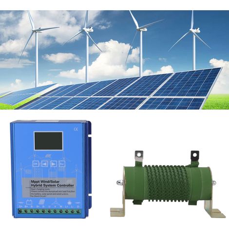 Controlador híbrido eólico-solar GPI-48280 de 24 V/48 V con MPPT y pantalla LCD para sistemas aislados de la red. (1/5)