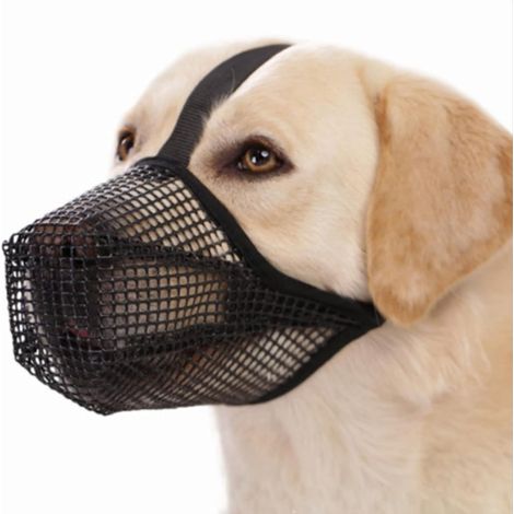 Dog Muzzle for Dogs, Soft and Comfortable, Mesh Dog Muzzle Adjustable and Breathable for Small Medium Large Dogs (XL) (1/5)