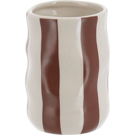 Vaso de cristal rayado 350 ml - moca - Tendance (1/2)
