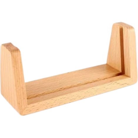 Support de calendrier en bois - Forme en U - Support pour cadre photo - Organiseur de table - 19,1 x 4,8 x 6,1 cm - 1 pièce - Naturel (1/5)