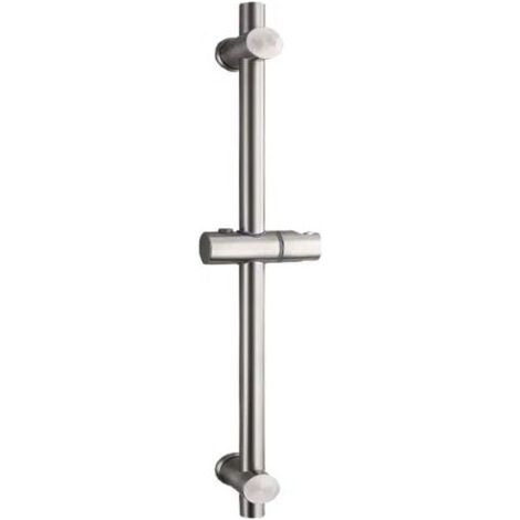Barre de douche en acier inoxydable 304, hauteur réglable 660 mm, rotation 360°, finition brossée résistante à la corrosion (1/5)