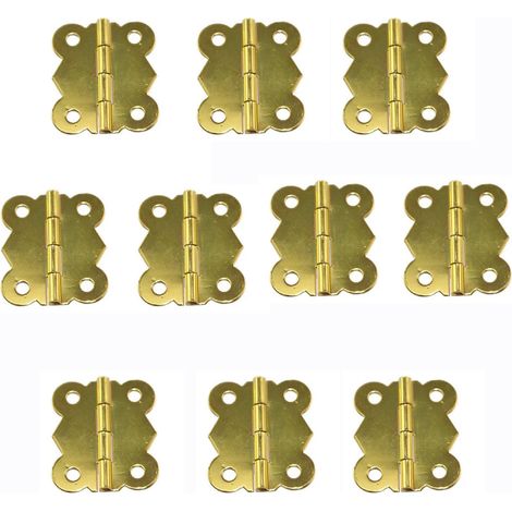 Mini Charnières Vintage - en Forme de Papillon Charnière Adaptée Jaune2017mm 10 pièces 17mm Jaune (1/5)