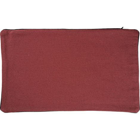 Housse de coussin en coton et chanvre Rouge 30x50 cm