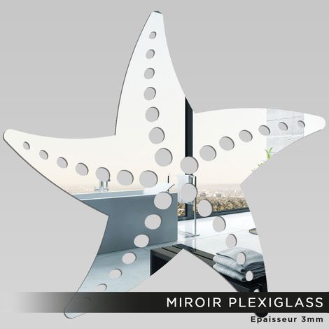 Miroir Plexiglass - Étoile de mer - 10x11 cm (1/2)