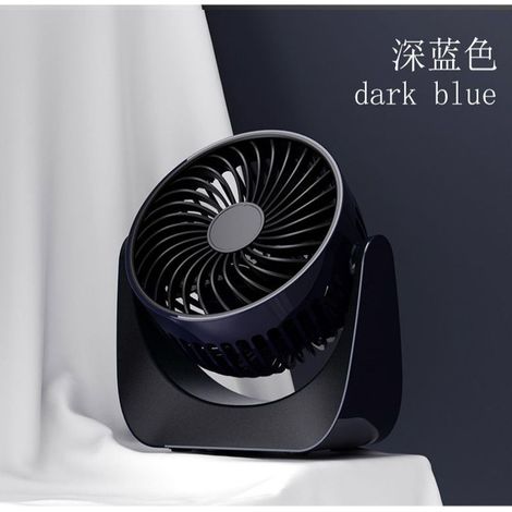 Ventilateur portable F118usb rechargeable, silencieux, idéal pour dortoir, bureau, table de chevet ou toute autre pièce. Couleur : Bleu Océan. Câble de charge de 1,5 mètre inclus (sans batterie). (1/5)