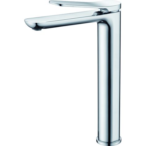 IMEX grifería monomando para lavabo alto en latón cromado y zama con cartucho cerámico Ø25mm y tuberías flexibles incluidos modelo Dinamarca Imex-BDR031-3 (1/3)