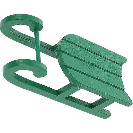 Miniatur-Weihnachtsdekoration aus Holz (2er-Set): Dekorativer Schlitten für Schreibtisch oder Regal. 2er-Set. (1/3)