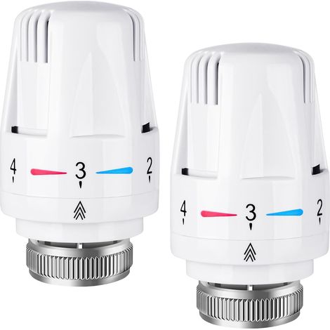 2 Stück Thermostat-Heizkörperkopf, Thermostatkopf, M30 x 1,5 Anschluss, Smart-Thermostat-Heizkörperkopf für Smart-Thermostate und Zentralheizungs-Set (1/5)