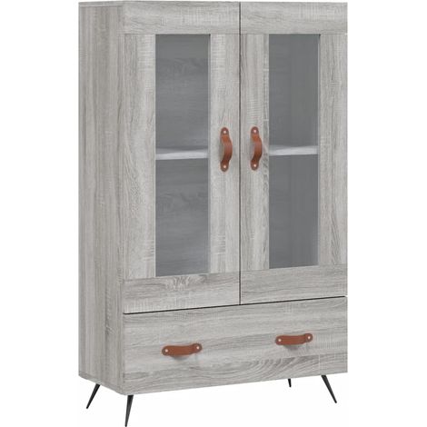 Credenza cassettiera mobile contenitore organizer cucina soggiorno salotto alto sonoma 695 x 31 x 115 cm legno ingegnerizzato grigio 020035401