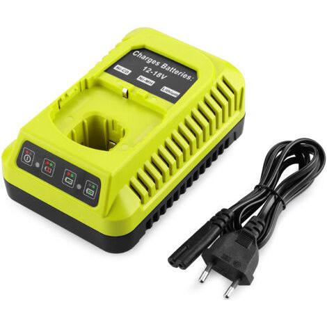 Akkuladegerät für Ryobi 18 V 9,6 V 12 V 14,4 V 18 V NI-CD Ni-MH und Li-Ion Akkuladegerät für One+ Akku P100 P102 P103 P105 P107 P108