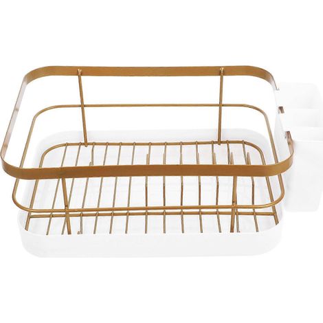 Égouttoir à vaisselle doré pour salon 34,00 x 29,50 x 16,00 cm, égouttoir ventilé, 1 ensemble (1/4)