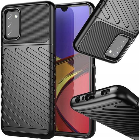 Thunder Case flexible Schutzhülle für Samsung Galaxy A03s, schwarz (1/5)