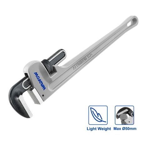 Clé Stillson en aluminium WADFOW - 900 mm/36" (1/2)