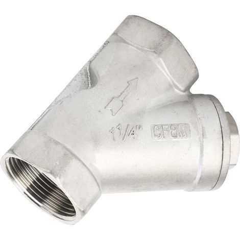 Crépine de type Y 1-1/4 pouce DN32 filetage 304 raccord de tuyau de vanne de filtre en acier inoxydable pour eau, pétrole et gaz (1/5)