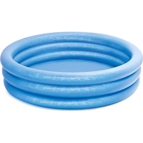 TRADE SHOP - Piscina Gonfiabile Crystal Blu Grande 3 Anelli 168 X 38 Cm Estate Bambini 58446 - (1/3)