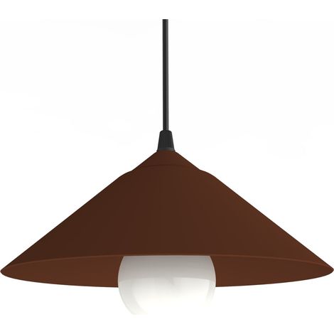 LUMICOM  CHAPEAU Sospensione, 1XE27, max 42W, metallo, corten, D25cm