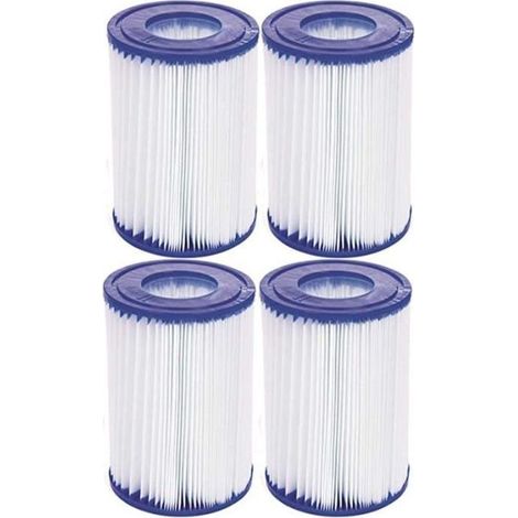 Cartouches de filtration pour Pompe Piscine - Bestway Type 2 FD2137 - Couleur blanche (1/4)