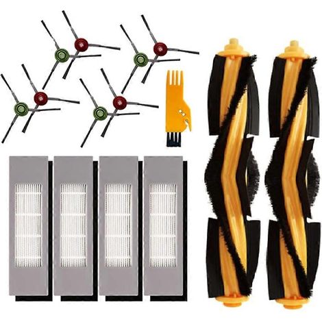 Kit d'accessoires de 15 pièces pour aspirateur robot Ecovacs Deebot OZMO séries 920, 950, T5, T8 et T9 : brosse principale, brosse latérale et filtre HEPA. (1/5)