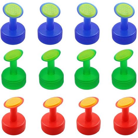 Set di 12 ugelli spruzzatori per irrigazione di piante con tappo di bottiglia in plastica - Multi (1/5)