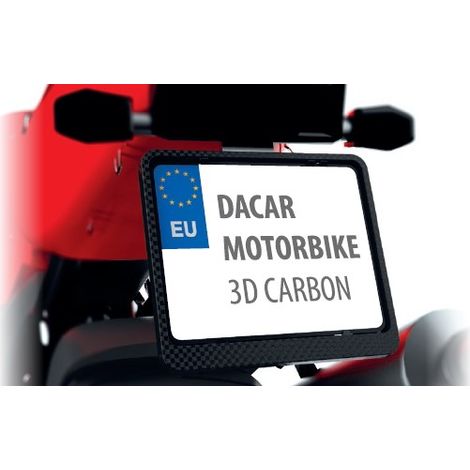 Cornice portatarga Biketec per moto/motocicletta, effetto carbonio 3D (48808)