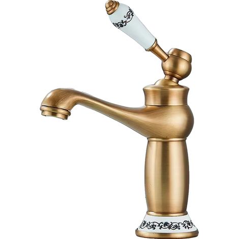 Grifo de baño, diseño elegante, construcción duradera, acabado en bronce frotado con aceite. (1/2)