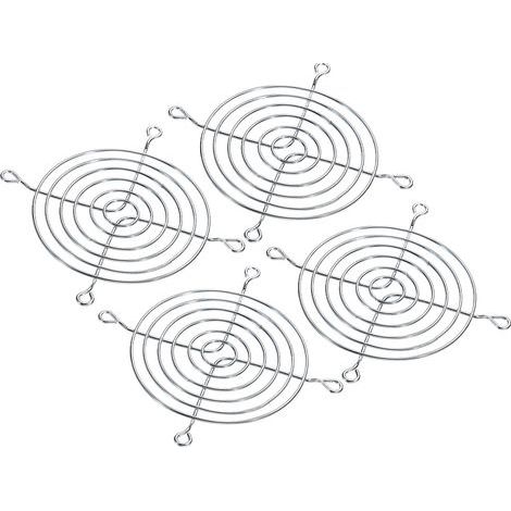 92-mm-Lüftergitter, 4er-Pack Metallgitter-Schutzabdeckung mit Schrauben für Lüfterschutzabdeckung zum Selbstbau, Silber (1/5)