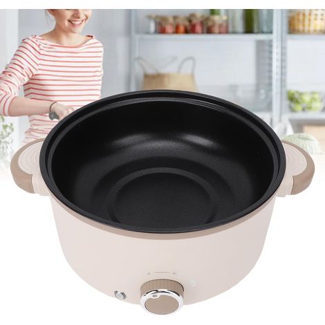 Olla eléctrica multifuncional de 3 litros con revestimiento antiadherente, cesta para cocinar al vapor y protección contra quemaduras, enchufe estadounidense de 110 V. (1/5)
