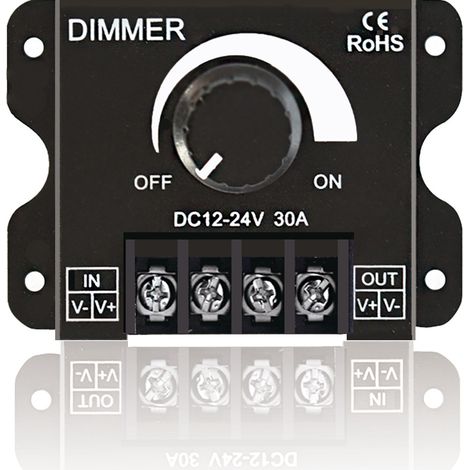 Vente directe d'usine de variateurs rotatifs à tension constante et à variation continue haute puissance 360 W, boîtier métallique, contrôleur monochrome LED FCC