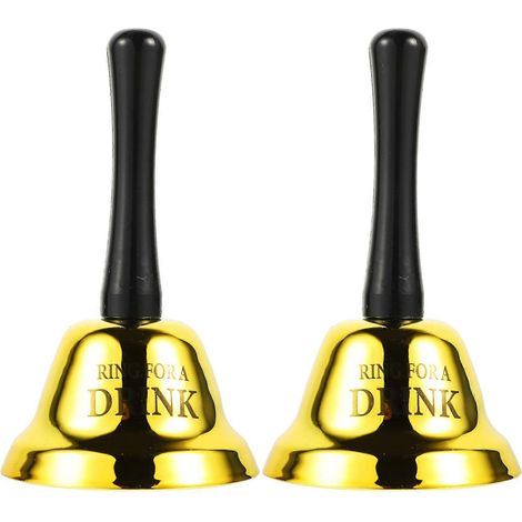 Lot de 2 cloches pour enterrement de vie de garçon, bar ou restaurant, clochette de bureau-13X7.5X7.5CM (1/3)