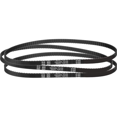 3Pcs 240XL 037 Timing Belt 120 Teeth Black Rubber Toothed Timing Belt, 10mm Width, 5.08mm Pitch, Timing Belt for 3D Printer (1/5)
